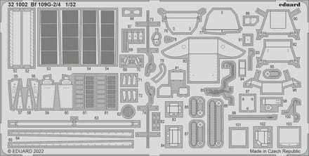 Eduard Modelbouwpakket - BIG33148 Accessoires for Bf 109G-2/4 - Accessoires set - 1:32 - Modelbouw