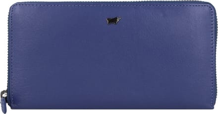 Braun Büffel Leren Portemonnee Anna RFID 16CS Zip Around Wallet Saphir Blauw