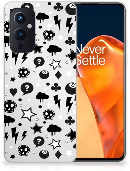 Silicone Back Case OnePlus 9 Silver Punk