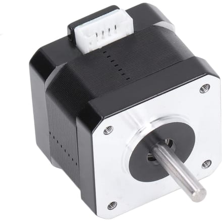 Moteur pas à pas pour imprimante 3D 42 pas Arbre de sortie double 1.3A 0.3Nm 2 phases 4 Accessoire black