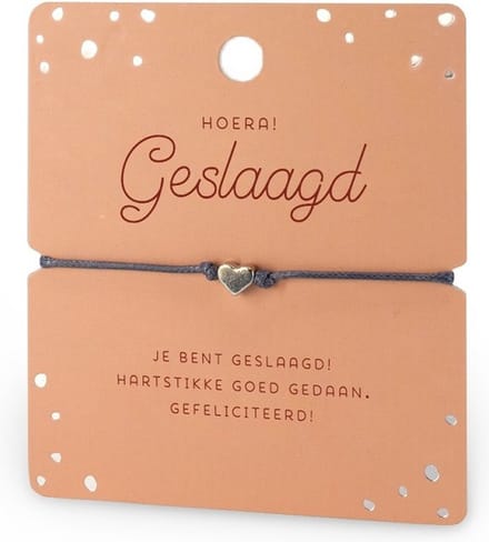 Armband - Hartje - Geslaagd
