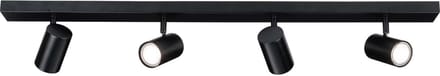 Ledvion LED Plafondspot Zwart 4-lichts Rechthoek GU10 3W neutraal wit
