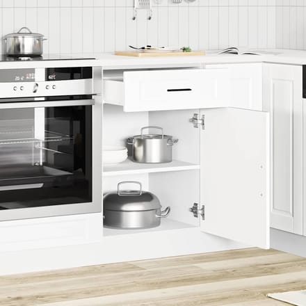 vidaXL - Onderkast - "Porto" - bewerkt - hout - wit