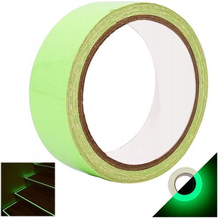 Fotoluminescente stevige tape - Lichtgevend in Donker, 30mm x 5m