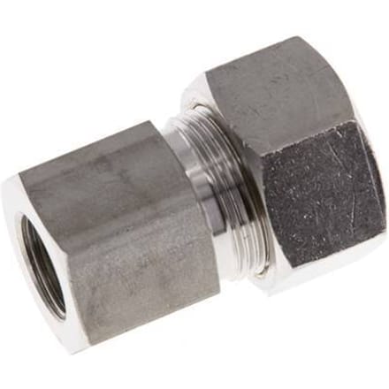 G 3/8'' x 18L RVS Rechte Knelfitting 315 Bar DIN 2353