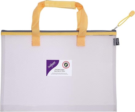 Project Tas - Boekentas Map - Studie Archivering - Hoge Capaciteit - A3 Formaat - Geel Transparant