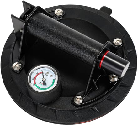 Zuignap Vacuümheffer Zuignappen voor glas voor tegels in ABS max. hefvermogen glas 110kg met manometer