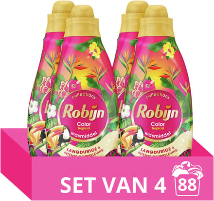 Robijn Klein & Krachtig Collections Vloeibaar Wasmiddel - Tropical - 4 x 22 wasbeurten