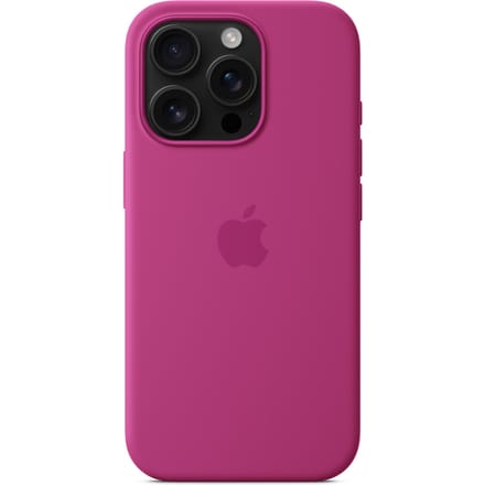 Apple Silicone Backcover MagSafe voor de Apple iPhone 16 Pro - Fuchsia