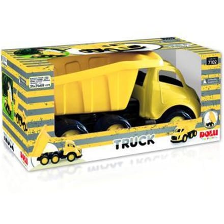 Dolu Maxi Truck Speelgoedvrachtwagen 69 Cm Geel/zwart