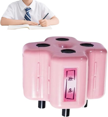 Wiskunde Roller Stempel - Leertool Kinderen - Oefenen Sommen - 4-in-1 Functies - 8 x 8 x 6 cm - Roze