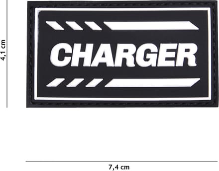 101 Inc Embleem 3D Pvc Charger Zwart 19038
