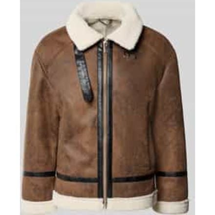 regular fit jack jas in leerlook