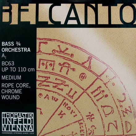 Thomastik Infeld THBC-63 double bass string A-3 3/4 (string length 104cm), rope core, chrome