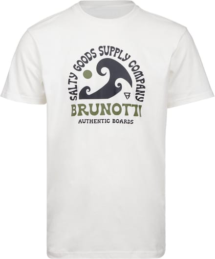 Brunotti - Leeway - T-Shirt Cream - 100% Katoen - Regular Fit - Crewneck - S