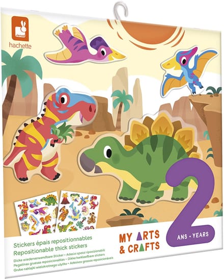 Janod - My Arts & Crafts - Herbruikbare dinosaurusstickers set
