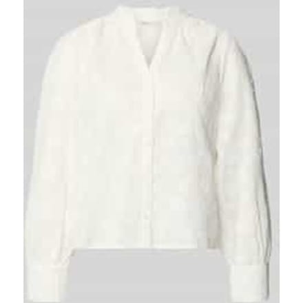 Tom Tailor - Losvallende blouse met borduursel - Maat 46 - White