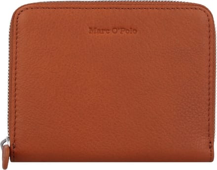 Marc O'Polo Leren Portemonnee Carla Zip Around Wallet Classic Cognac Bruine