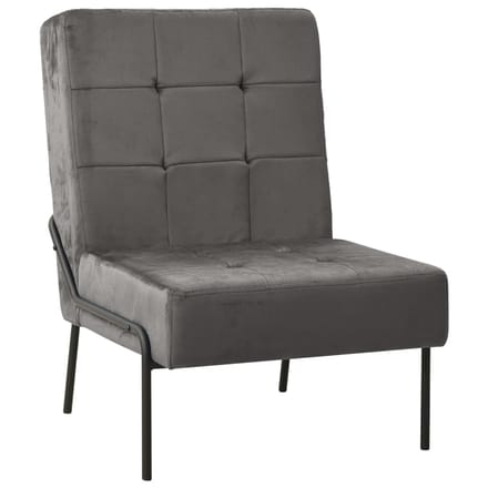 vidaXL - Relaxstoel - 65x79x87 - cm - fluweel - donkergrijs