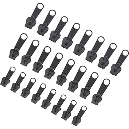 24 stuks Ritsreparatieset 3 maten Metalen rits schuifregelaar vervanging Afneembaar Multifunctioneel voor black