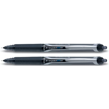 Pilot Roller Hi-Tecpoint V5 en V7 Retractable V7 schrijfbreedte 035 mm zwart