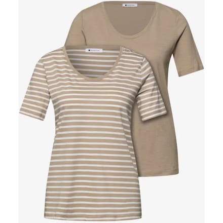 Shirt met ronde V-hals in een pak van 2