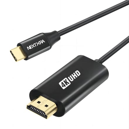 Nextora USB C naar HDMI Kabel - 4K 60Hz Ultra HD - 1.8 Meter - HDMI naar USB C Kabel - Zwart