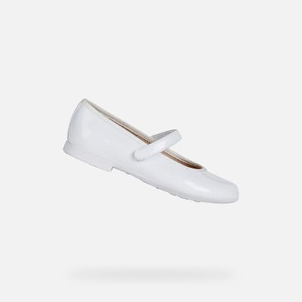 GEOX PLIE MEISJES Ballerina's - WIT - Maat 29