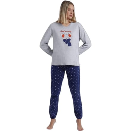 Dames pyjama met lange mouwen Admas Good Morning Mouse