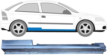 Volledige dorpel voor Opel Astra G 1998-2009 / Rechts