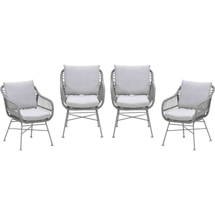 Garden Impressions Margriet tuinstoelen set van 4 taupe