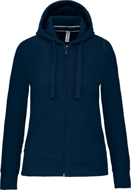 Kariban Damessweater met rits en capuchon K464 - Navy - M