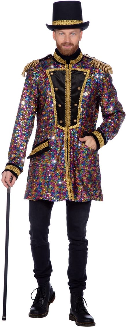 Carnavalsjas Pailletten Deluxe Heer Multicolour - Maat S-48