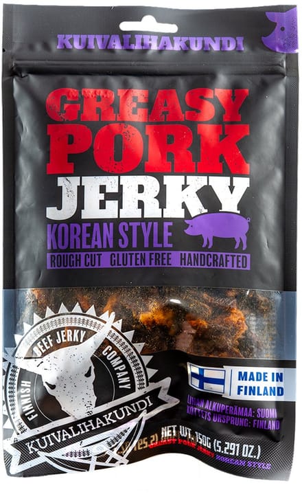 Kuivalihakundi Greasy Pork Jerky - Korean BBQ - 2 x 150g - Beef jerky