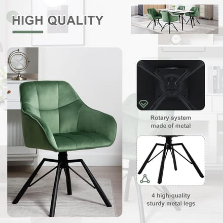 Eetkamerstoelen Set van 6 Draaibaar - Novihome