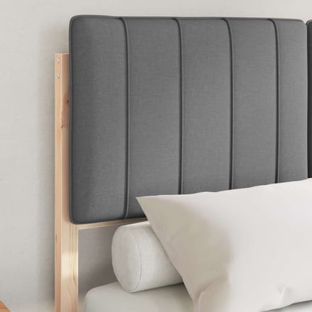vidaXL - Bedframe - met - Gevoerde - Hoofdbord - Donkergrijs - 120 - x - 190 - cm
