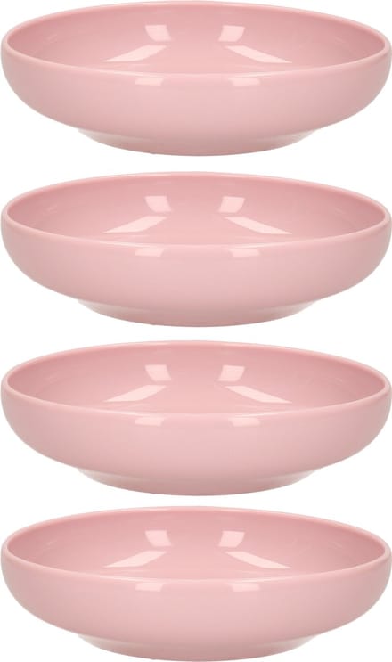 Plasticforte Kommetje/schaaltje - 8x - pastel roze - D16 x 4 cm - 520 ml - kunststof