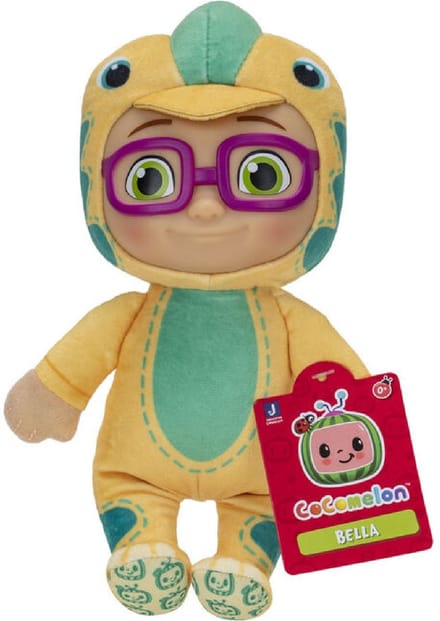 Cocomelon Dino Bella knuffel - 20 cm - Pluche met kunststof hoofd