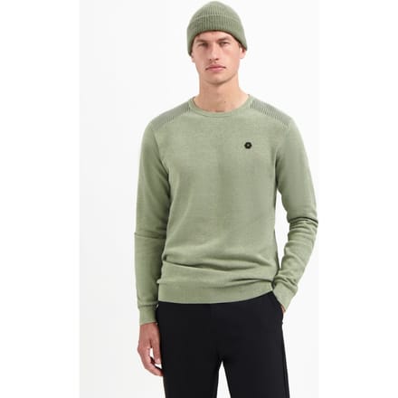 No Excess Pullover Crewneck Plated Structure Knit Light Moss  2XL