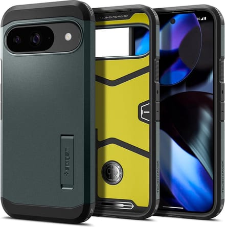 Spigen Geschikt voor Google Pixel 9 / 9 Pro - Back Cover Hoesje - Tough Armor - Groen