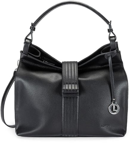 L.CREDI schoudertas Santina Hobo Bag Black zwart