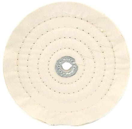 Polijstwiel Katoen - Polijsschijf Buffer - Metaal Hout Afwerken - Zachte Gegolfde Rand - 8 inch - Wit