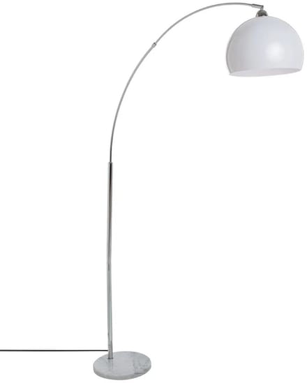 Atmosphera staande Booglamp Luzano - metaal - wit - H185 cm - Designlamp - Vloerlamp