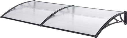 Deurluifel Mellerud afdak 300x100 cm transparant en zwart