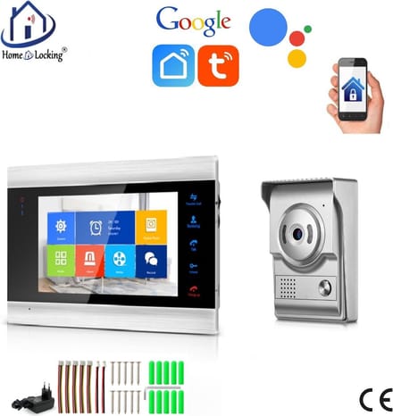 WIFI videofoon/intercom met bediening via APP en werkt met spraakgestuurde apps. T-2104