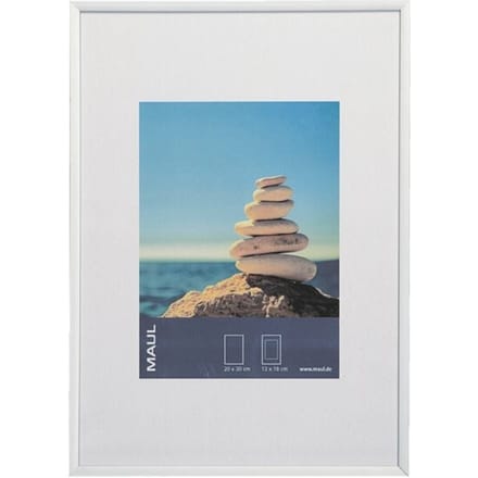 MAUL Fotolijsten MAULdesign aluminium 21 x 30 cm, ca. A4 zilver wit