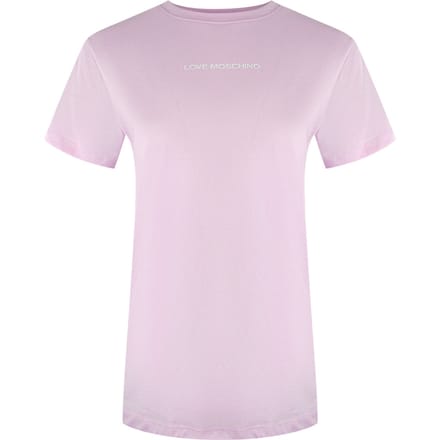 Love Moschino T-shirt Met Opvallend Roze Logo