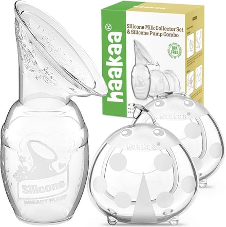 Handmatige borstkolf 100 ml met draagbaar borstschild - Siliconen borstkolf set voor moeders