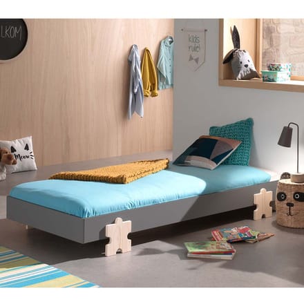 Dream Tree Kinderbed 90 x 200 cm Puzzel Grijs