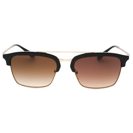 Emporio Armani Matte Pale Gold Frame Bruine Zonnebril met Gradiënt Lens